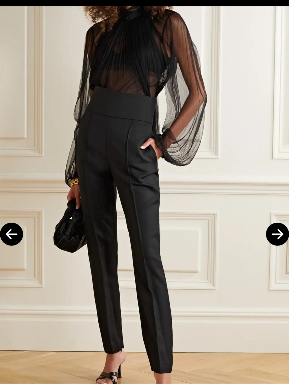 Jason Wu Collection Gathered Silk Blend Tulle Top